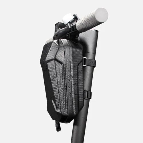 jdjakmc scooter storage bag for macwheel mx pro 2021 present universal handlebar hard shell quick release front bag for folding bikes self balancing scooters